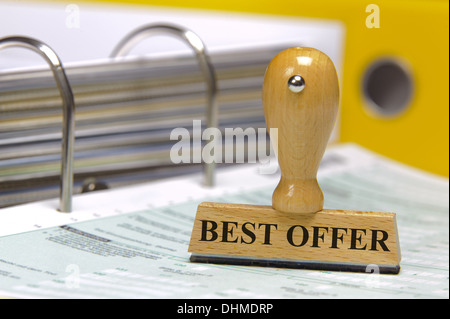 Stempel mit Preisvorschlag gekennzeichnet Stockfoto