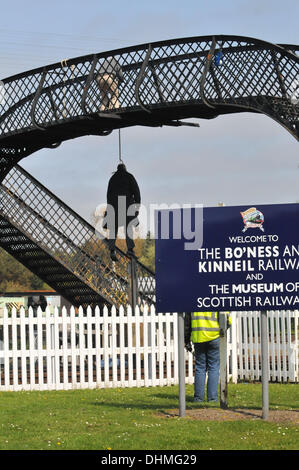 Eine hängende Szene gefilmt für den Film "The Railway Man" Schottland - 02.05.12 Stockfoto