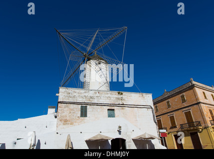 Ciutadella Es Moli des Compte Windmühle in Ciudadela Menorca auf den Balearischen Inseln Stockfoto