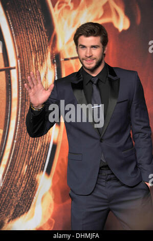 Berlin, Deutschland. 12. November 2013. Liam Hemsworth - Premiere sterben TRIBUTE VON PANEM - CATCHING FIRE IM CINESTAR SONYCENTER in Berlin bin 12.11.2013 - Foto: SuccoMedia / Ralf Succo/Picture Alliance © Dpa picture-Alliance/Alamy Live News Stockfoto