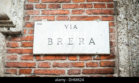 Brera Straße Stockfoto