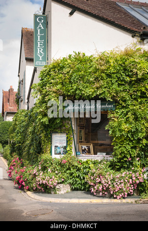 Kunsthandlung und Galerie im Dorf Giverny Frankreich EU Stockfoto