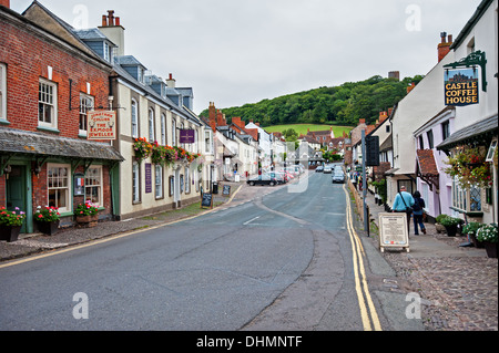 Dunster Dorf High St Stockfoto