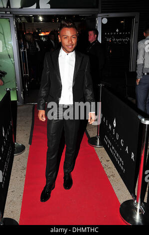 Marcus Collins, bei der Vorstellung der neuesten Mode Webstore 'Scouse Boutique' an Palmzucker. Liverpool, England - 03.05.12 Stockfoto