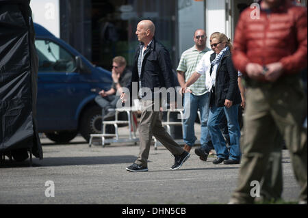 Bruce Willis am Set von "A Good Day to Die Hard" Budapest, Ungarn - 08.05.12 Stockfoto