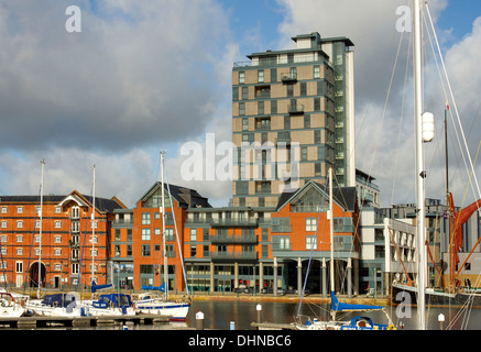 Ipswich Wet Dock Sanierung Stockfoto