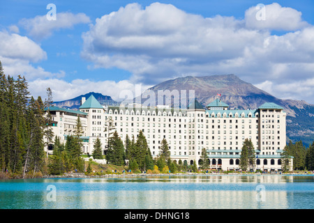 Das Fairmont Chateau Lake Louise Lake Louise Banff Nationalpark Alberta Kanada Stockfoto