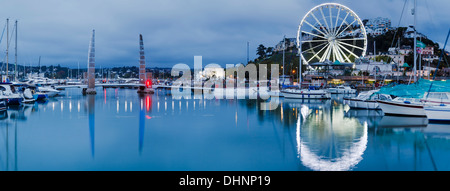 Torquay Hafen bei Dämmerung Devon England UK Europe Stockfoto