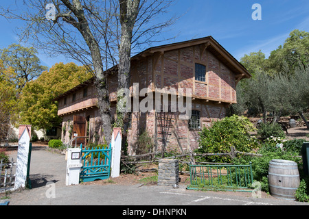 Scheune auf Lachryma Montis historic Home of General Mariano Guadalupe Vallejo, Sonoma, Kalifornien, Vereinigte Staaten von Amerika Stockfoto