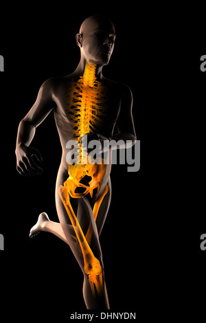 läuft Man Radiographie Stockfoto