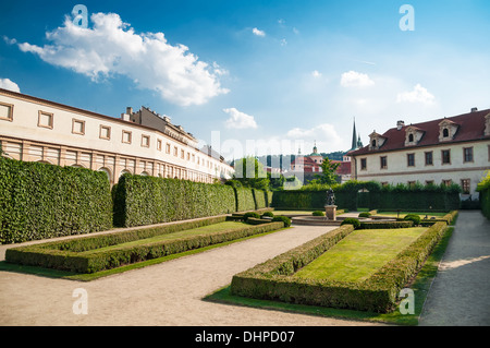 Landschaft der Pfau Gärten des Wallenstein-Palais, Prag Stockfoto