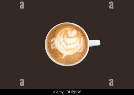 Niederlande, den Haag, Ansicht von oben schön dekoriert Kaffee cappuccino Stockfoto