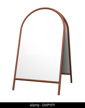 Leere handheld Werbung stand Stockfoto