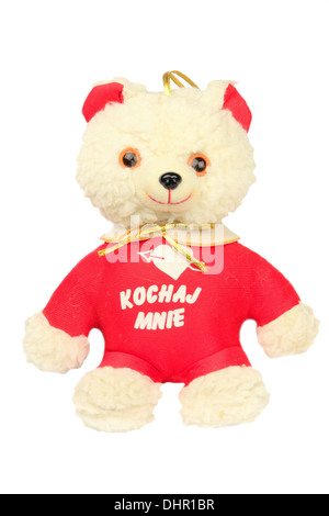 Plüschtier Bär mit Herz Stockfoto