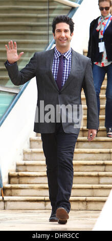 David Schwimmer verlassen einem Fototermin für "Madagaskar 3' während der 65. jährlichen Cannes Film-Festival Cannes, Frankreich - 18.05.12 Stockfoto