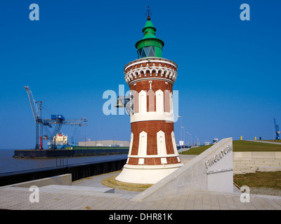 Pingelturm, Cäsars Lock Osten helle, Bremerhaven, Bremen, Deutschland Stockfoto