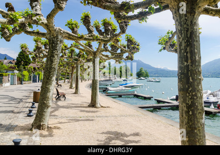 Lake Side Stadt von Veyrier-du-Lac am Lac d ' Annecy, Frankreich Stockfoto