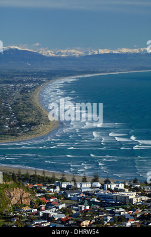 Sumner, Mündung des Avon und Heathcote Flüsse und New Brighton Beach, Christchurch, Canterbury, Südinsel, Neuseeland Stockfoto