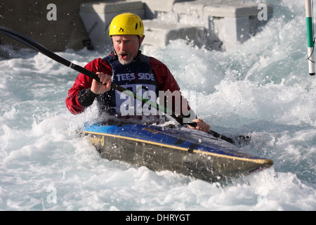 Finale der British Open 2013 - Slalom Kanu, Lee Vally White Water Centre, London am 3. November 2013 Stockfoto