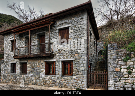Lagadia ist ein Bergdorf in Arcadia, Peloponnes, Griechenland. Stockfoto