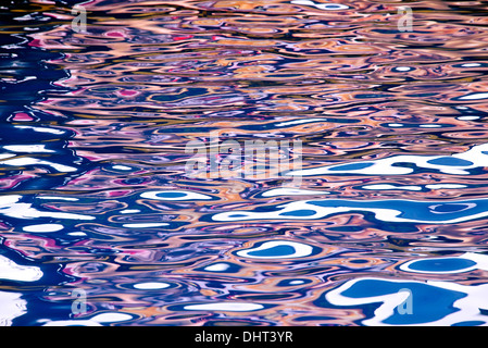 Bild mit hoher Auflösung von Wasser Wellen auf einer Schwimmbad-Oberfläche als Hintergrund Stockfoto