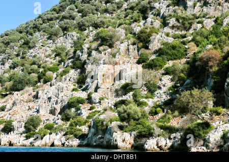 Kekova versunkene Stadt in Türkei weichen Stockfoto