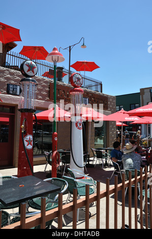 Bahnhof 66 italienisches Bistro Restaurant in Williams, eine alte historische Route 66 Stadt in Arizona, USA Stockfoto