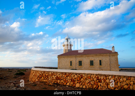 Menorca Punta Nati Faro Leuchtturm in Ciutadella Balearen Spanien Stockfoto