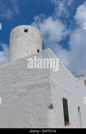 Menorca Sant Lluis San Luis alte Windmühle in Balearen Stockfoto