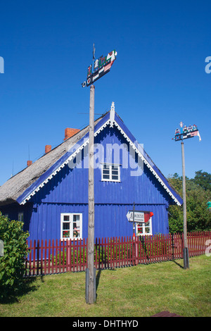 Ethnographische Fischer Museum und traditionellen preußischen Wetterschaufeln in der Ortschaft Nida Litauen Stockfoto