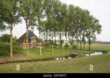 Niederlande, einem, typischer Bauernhof namens Stolpboerderij in Beemster Polder, ein UNESCO-Weltkulturerbe Stockfoto