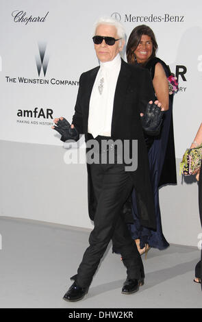 Karl Lagerfeld AmfAR Cinema Against Aids Gala 2012 während der 65. jährlichen Cannes Film-Festival Cannes, Frankreich - 24.05.12 Stockfoto