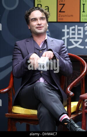 Peking, China. 14. November 2013. Johnny Galecki trifft Fans in Peking am Donnerstag, 14. November 2013. Bildnachweis: TopPhoto/Alamy Live-Nachrichten Stockfoto