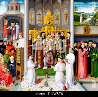 Szenen aus dem Leben des Heiligen Augustinus - Meister des Heiligen Augustinus 1490 Stockfoto