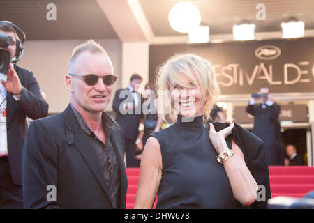 Sting und seine Frau Trudie Styler, "Schlamm" Premiere während der 65. Filmfestspiele Cannes. Cannes, Frankreich - 26.05.12 Stockfoto