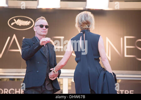 Sting und seine Frau Trudie Styler, "Schlamm" Premiere während der 65. Filmfestspiele Cannes. Cannes, Frankreich - 26.05.12 Stockfoto