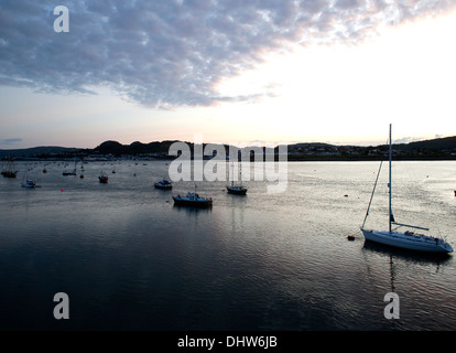 Conwy Hafen und Mündung Morgen Licht Pic Colin Paxton/CP Fotografie Stockfoto