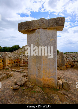 Menorca Taules Torralba de En Salort Salord prähistorischen Heiligtum in Balearen Stockfoto