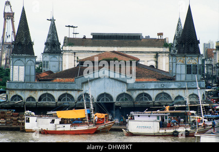 Mercado Ver-o-Peso, Amazonas-Fluss, Belem, Bundesstaat Para, Amazonas, Brasilien, Südamerika Stockfoto