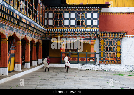 Inpung Dzong (Festung) fünf stöckiges Gebäude diente eine wirksame Verteidigung gegen Versuche der Invasion durch die Tibeter, Paro-Tal Stockfoto