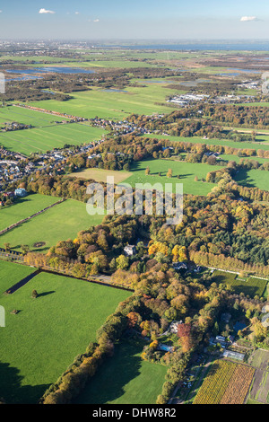 Niederlande,'s-Graveland, Antenne. Ländliche Anwesen im Herbst Stockfoto