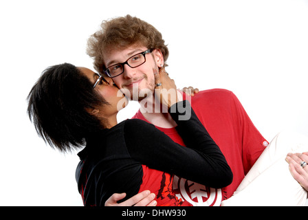 INTERRACIAL PAAR Stockfoto