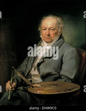 Porträt von Francisco Goya von Vicente Lopez y Portana, 1826 Stockfoto