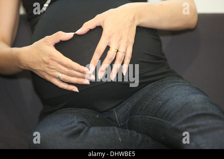 Schwangere Frau. Stockfoto