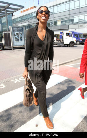 Kelly Rowland Ankunft am Heathrow Airport London, England - 28.05.12 Stockfoto