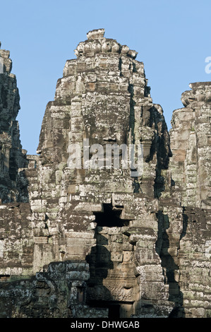 steinerne Gesicht Turm, Bayon Tempel Stockfoto