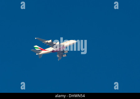 Niederlande, Weesp, Emirates Airlines Airbus A380 Stockfoto