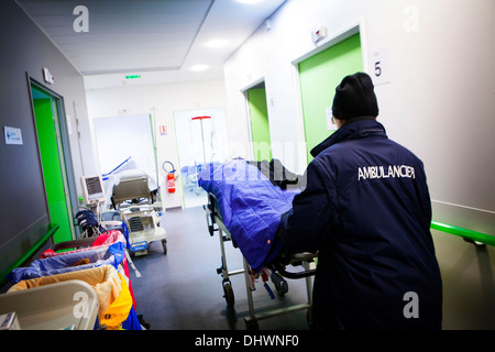 NOTFALL, KRANKENHAUS Stockfoto