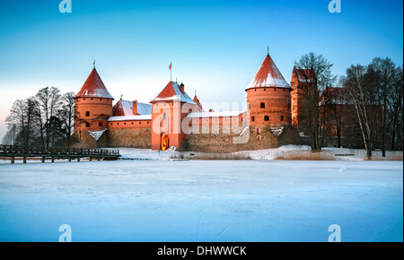 Trakai. Trakai ist eine historische Stadt und See Resort in Litauen. Er liegt 28 km westlich von Vilnius, der Hauptstadt Litauens. Stockfoto