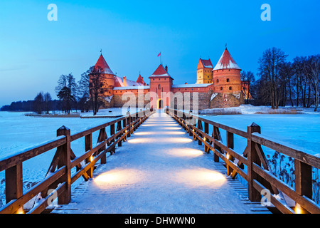 Trakai. Trakai ist eine historische Stadt und See Resort in Litauen. Er liegt 28 km westlich von Vilnius, der Hauptstadt Litauens. Stockfoto